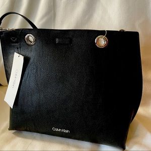 Calvin Klein NWT reversible tote bag w wallet